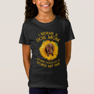 Dachshund Zonnebloem Ik werd het leven van een hon T-shirt