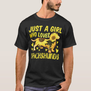 Dachshund Zonnebloem Weenie Hond Vrouwen T-shirt