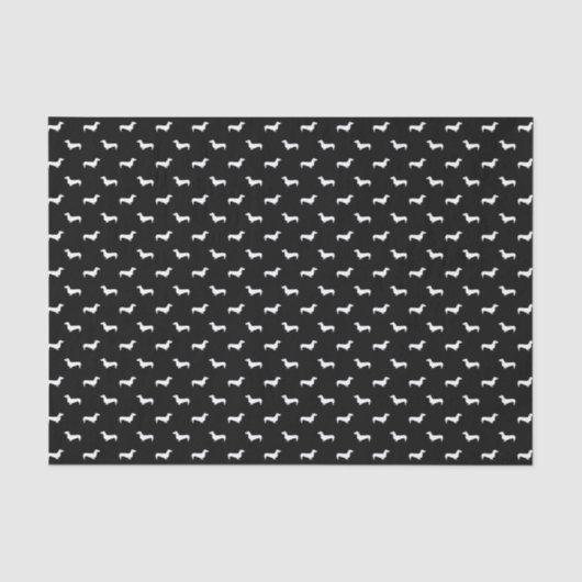 Dachshund, zwart-wit papier (Voorkant)
