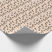Dachshundpatroon:  printontwerp cadeaupapier (Hoek)