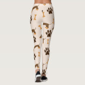 Dachshundpatroon: printontwerp leggings (Achterkant)