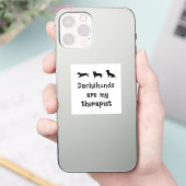 Dachshunds are my Therapist Cute Dachshund Sticker (Telefoon)