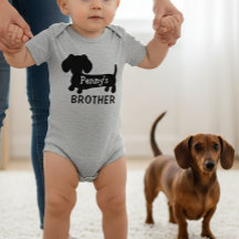 Dachshund's Babybroer Gepersonaliseerd met Naam 