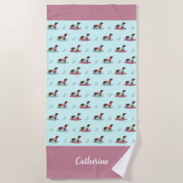 Dachshunds Beach Towel omdoen Strandlaken
