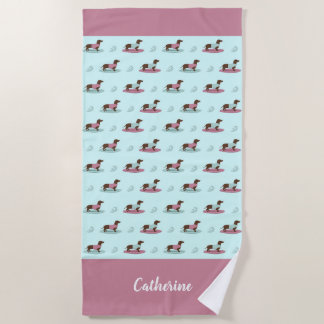Dachshunds Beach Towel omdoen Strandlaken
