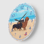 Dachshunds bij Beach Grote Klok (Hoek)