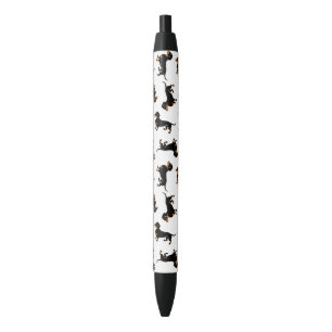 Dachshunds Black en Tan Doxie Pattern Zwarte Inkt Pen
