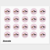 Dachshunds Custom Wedding Stickers (Vel)