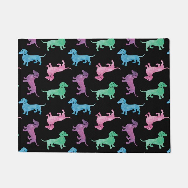 Dachshunds Doormat Cute Pattern Deurmat (Voorkant)