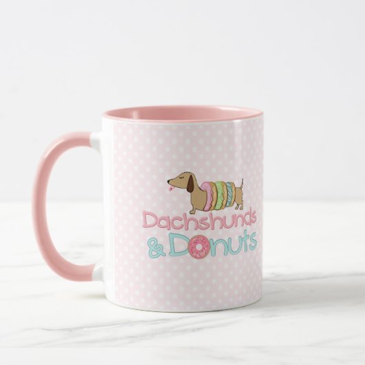 Dachshunds en Donuts Coffee Mok (Links)
