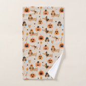 Dachshunds en Halloween Costumes Motif (Serviette à main)