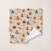 Dachshunds en Halloween Costumes Motif (Gant de toilette)
