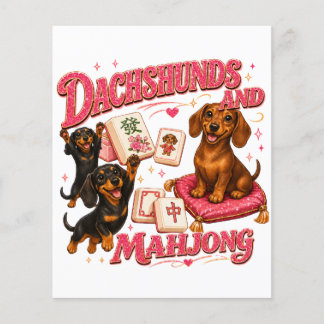 Dachshunds en Mahjong Flyer