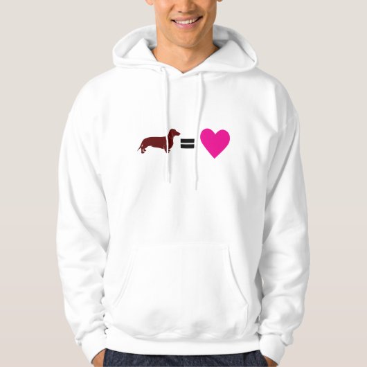 Dachshunds Equal Love Hoodie (Voorkant)