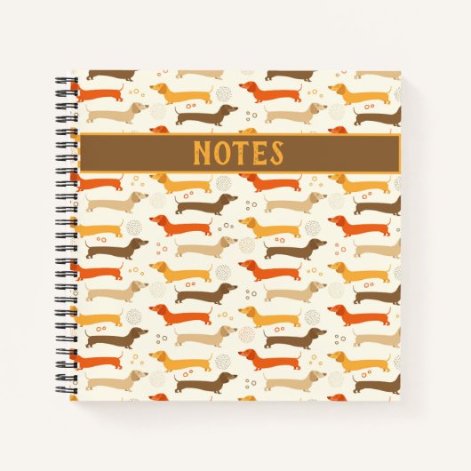 Dachshunds et Carnet Pois (Devant)