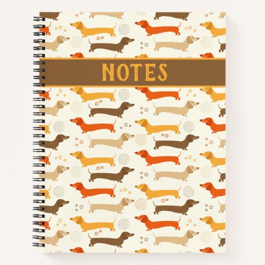 Dachshunds et Carnet Pois (Devant)