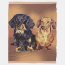 Dachshunds fleece deken