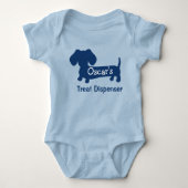 Dachshund's gepersonaliseerde behandelautomaat romper (Voorkant)