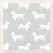 Dachshunds Glazen Onderzetter (Achterkant)
