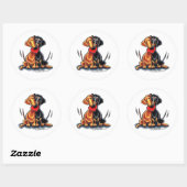 Dachshunds have Heart Ronde Sticker (Vel)