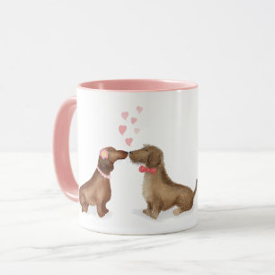Dachshunds in love personalized mug (girl/jongen) mok
