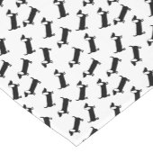 Dachshunds in zwart-wit korte tafelloper (Hoek)