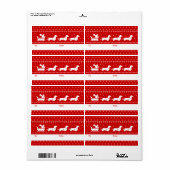 Dachshunds Kerst Sleigh met Eekhoorn Gift Etiket (Full Sheet)
