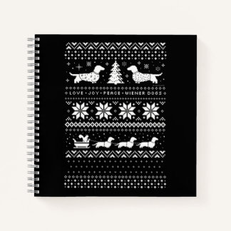 Dachshunds Kerstmis Notitieboek