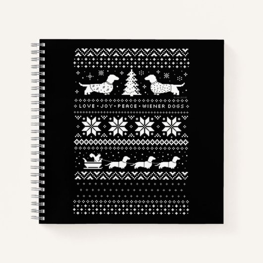 Dachshunds Kerstmis Notitieboek (Voorkant)