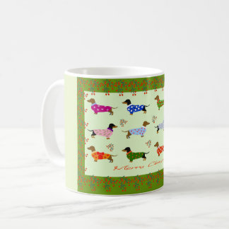 Dachshunds Kerstmok Koffiemok