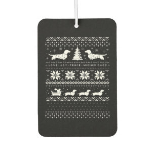 Dachshunds Kersttrui Patroon Klassieke T-Shirt Luchtverfrisser