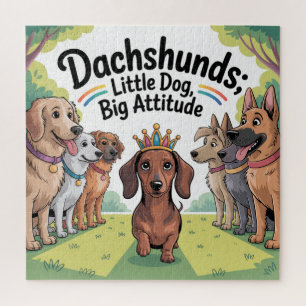 Dachshunds Kleine Hond, Grote Attitude Legpuzzel