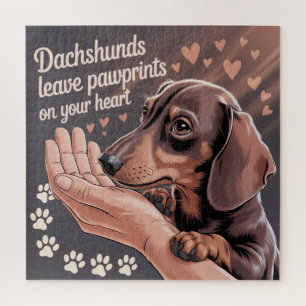 Dachshunds Laten Afdrukken Van Hun Pootjes Op Je H Legpuzzel