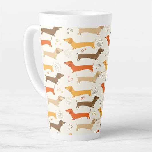 Dachshunds Latte Mug (Angle gauche)