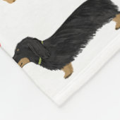 Dachshunds Love | Cute Wiener Dogs Pattern Fleece Deken (Hoek)
