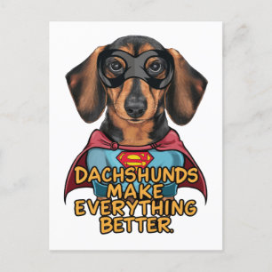 Dachshunds maken alles beter briefkaart