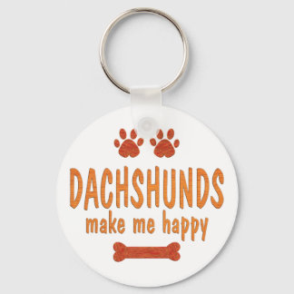 Dachshunds maken me gelukkig sleutelhanger