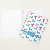 Dachshunds mignons Nom personnalisé Couleurs paste (Devant avec enveloppe)