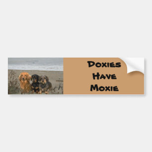 Dachshunds Moxie Bumpersticker Strand