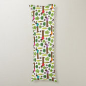 Dachshunds on a Walk in Park Lichaamskussen (Voorkant Verticaal)