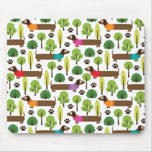 Dachshunds on a Walk in Park Muismat