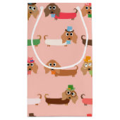 Dachshunds on Pink Klein Cadeauzakje (Achterkant)