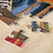 Dachshunds onder stijl Tabelmatisse Legpuzzel (Zijkant)
