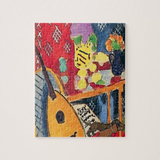Dachshunds onder stijl Tabelmatisse Legpuzzel (Verticaal)