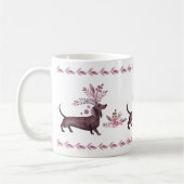 Dachshunds pourpres de la poussière Mug personnali (Gauche)