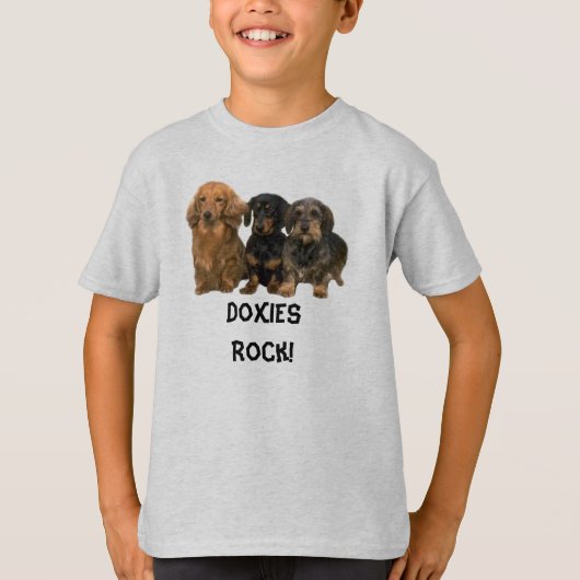 Dachshunds Rock Kinder T-Shirt (Voorkant)