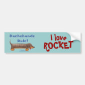 Dachshunds Rule Bumpersticker (Voorkant)