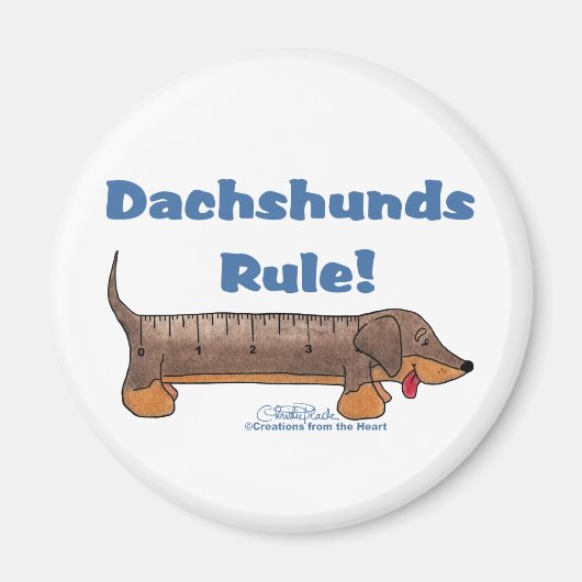 Dachshunds Rule Magneet (Voorkant)
