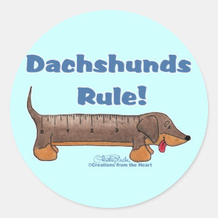 Dachshunds Rule Ronde Sticker