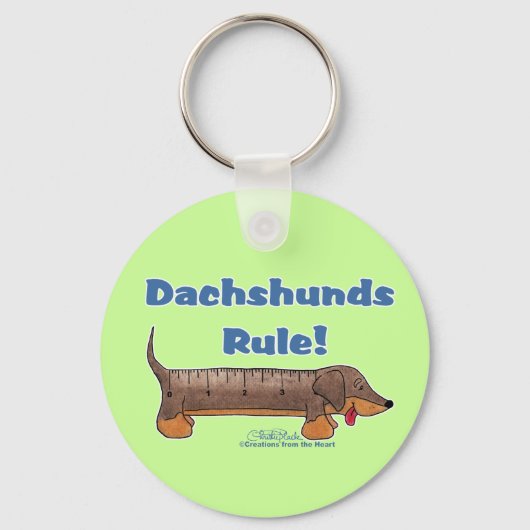 Dachshunds Rule Sleutelhanger (Voorkant)